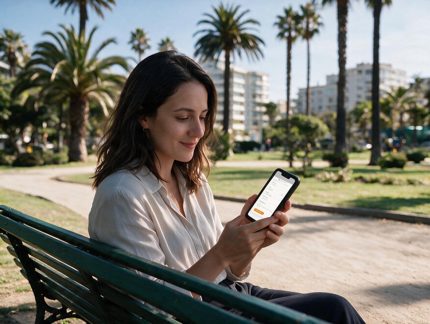Persona pidiendo su Registro de Compras y Ventas desde el celular